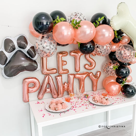 Let’s Pawty" Balloon Garland Kit – Dog & Cat Birthday Party Decorations