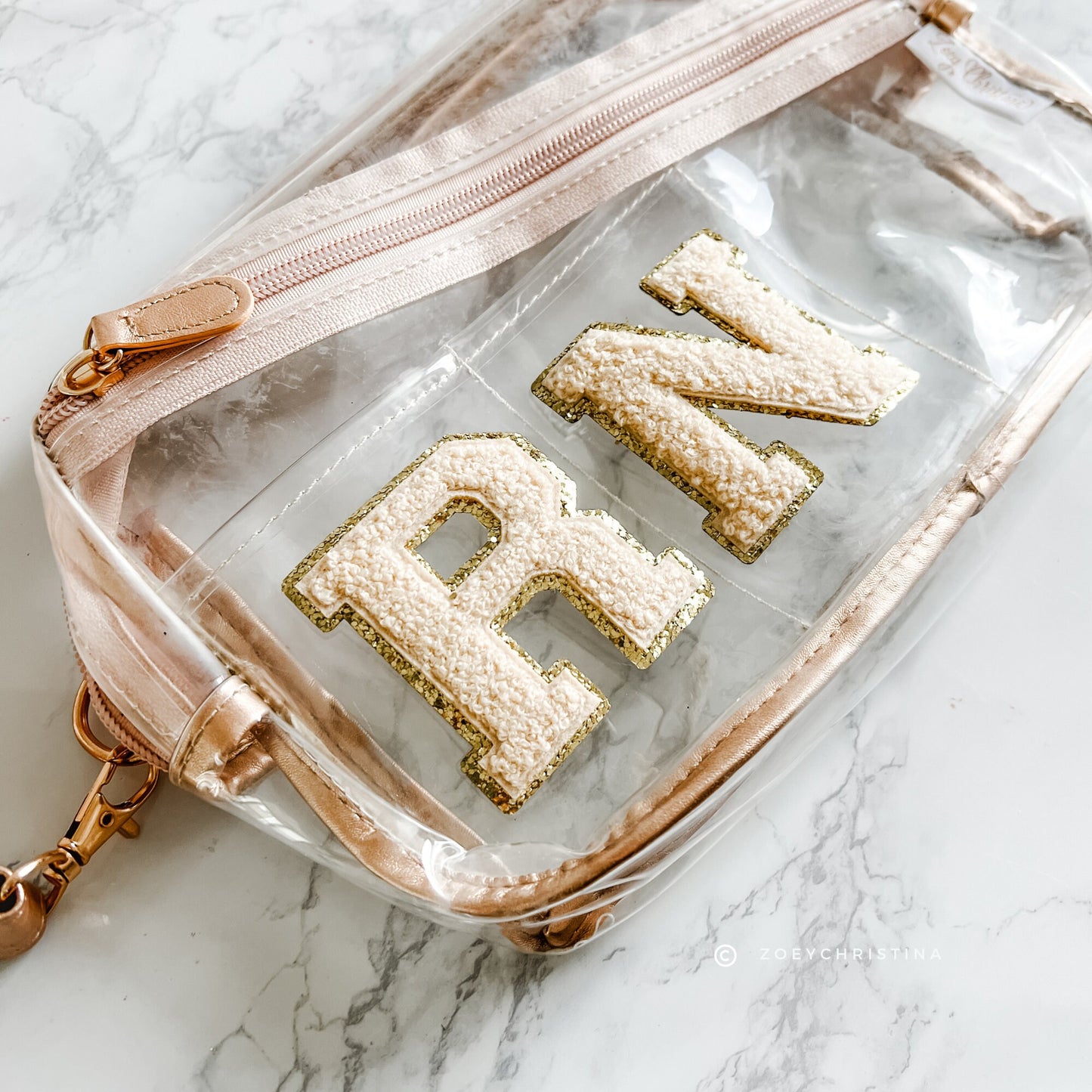 Gold Chenille Letter Patch - 2.5" Self-Adhesive DIY Patches - Perfect for Customizing Bags, Jackets, and More - Initial Name Patches