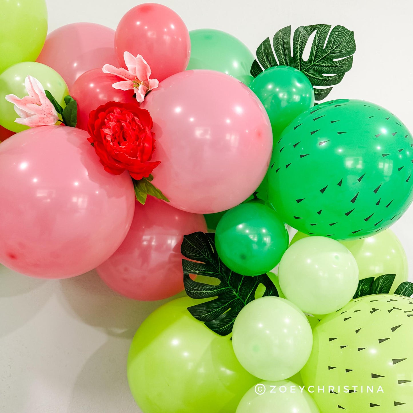 Cactus Blossom Balloon Garland Kit – Green & Pink Desert Party Decor