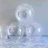 Clear Gender Reveal Confetti Balloon – Light Blue & Light Pink Confetti