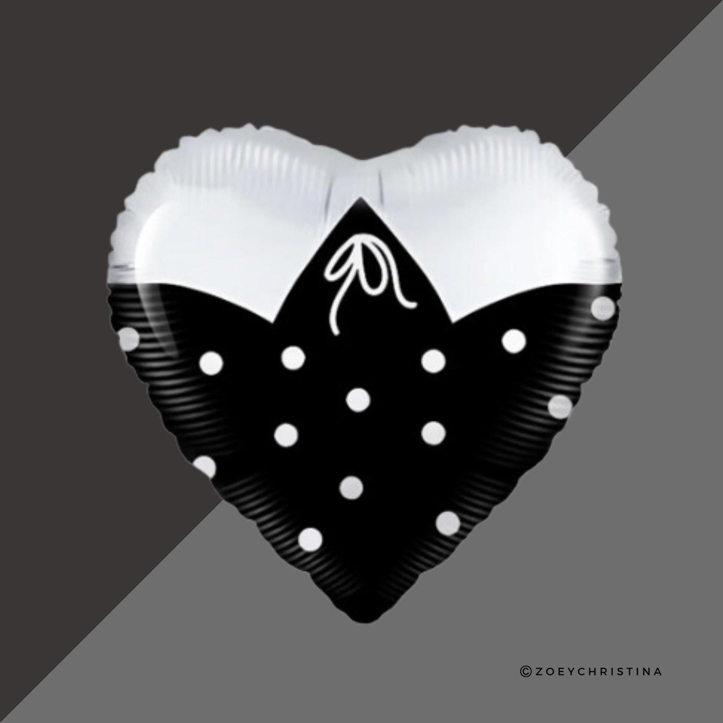 Gothic Heart Balloon with Collar Design - Dark-Themed Party Decor Inspired by Classic Gothic Style