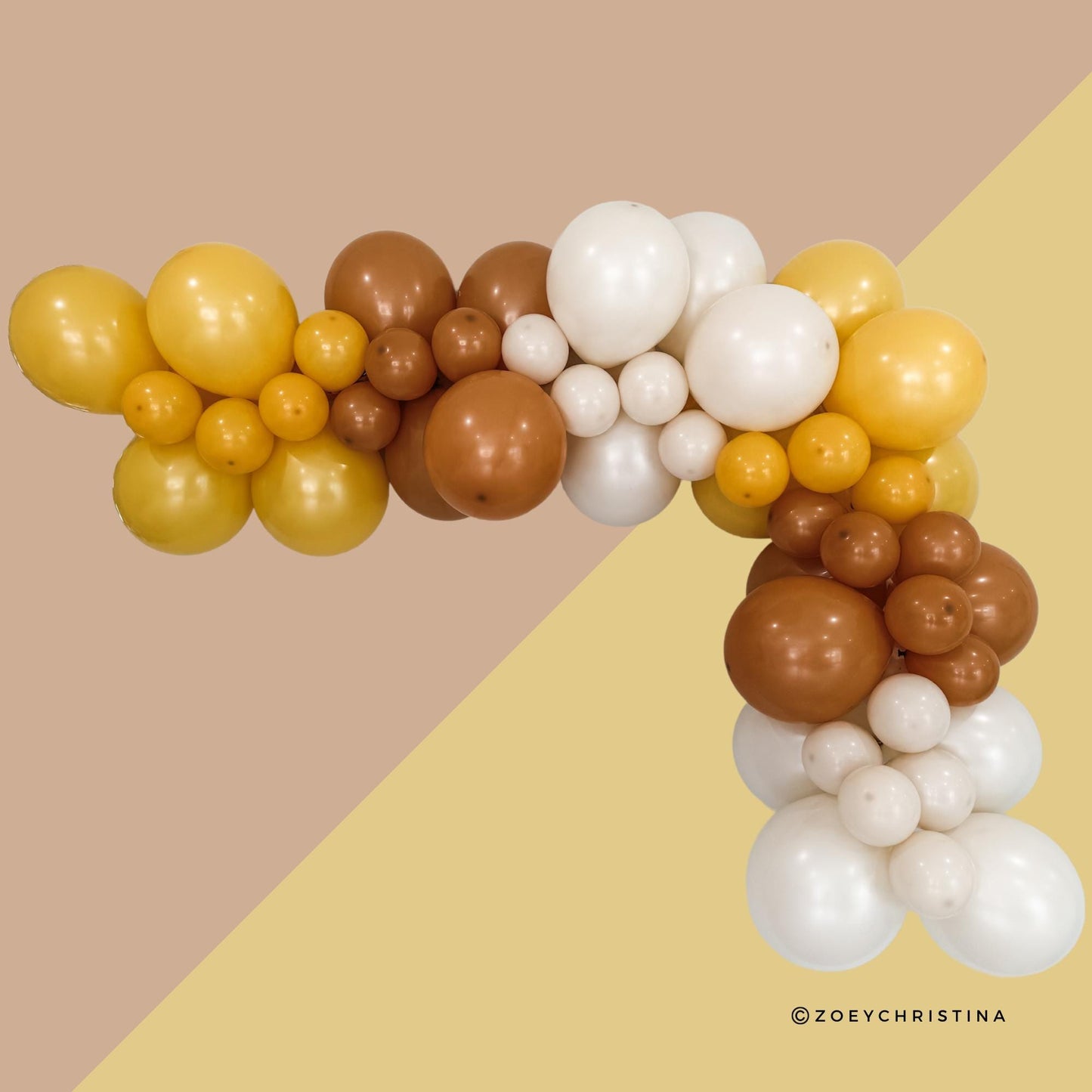 Honeycomb Delight Balloon Garland Kit – Deep Yellow, Brown & Sand Bee Party Decor