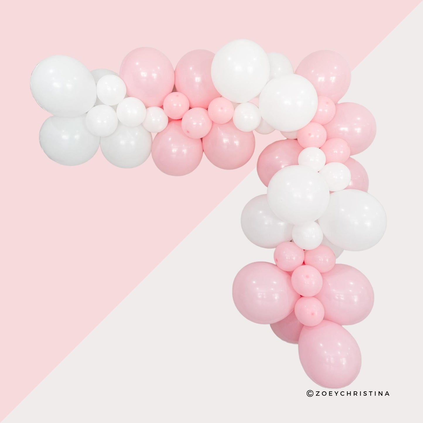 Pink Bow Balloon Garland – Pink & White Balloon Arch Kit for Elegant Parties