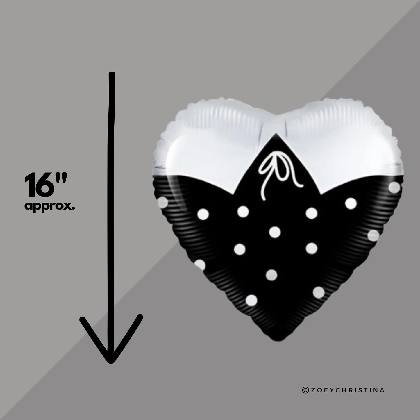 Gothic Heart Balloon with Collar Design - Dark-Themed Party Decor Inspired by Classic Gothic Style