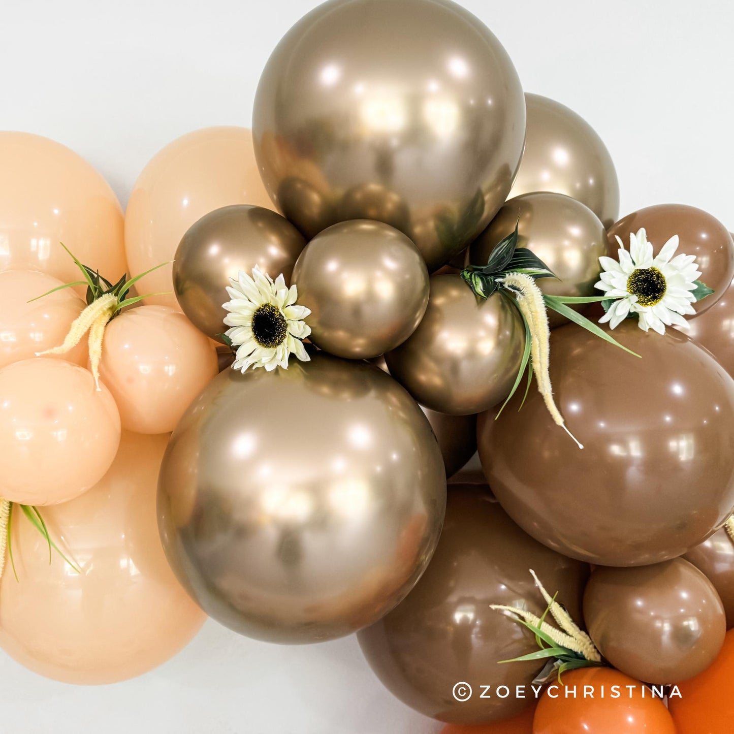 Pumpkin Spice Balloon Garland Kit – Fall-Themed Orange & Gold Party Decor