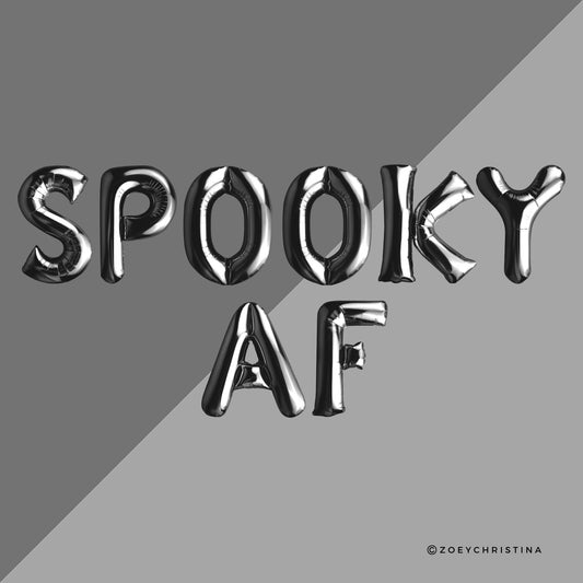 Halloween Foil Balloon Letter Kits β 16" Air-Fill Balloons in Spooky Sayings