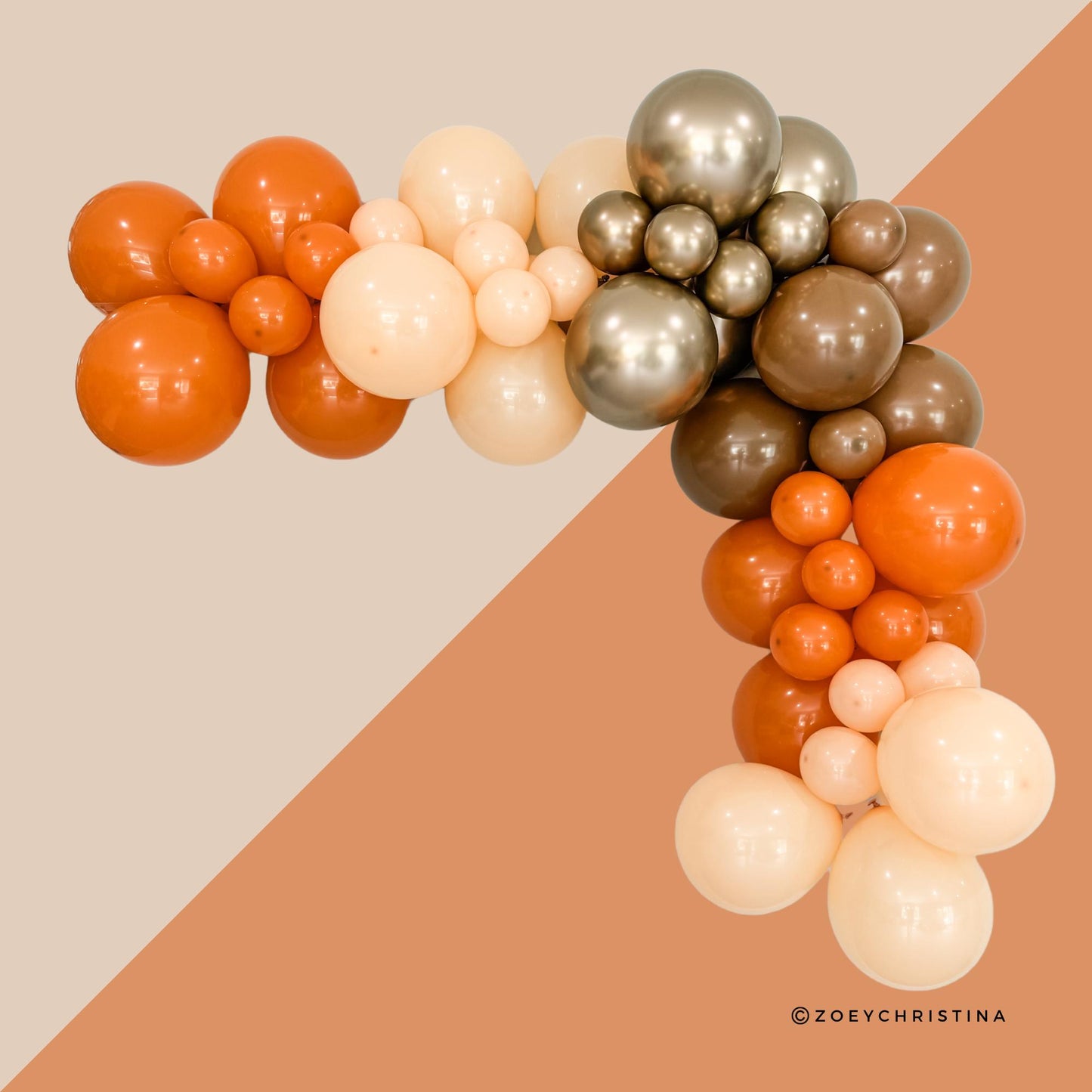 Pumpkin Spice Balloon Garland Kit – Fall-Themed Orange & Gold Party Decor