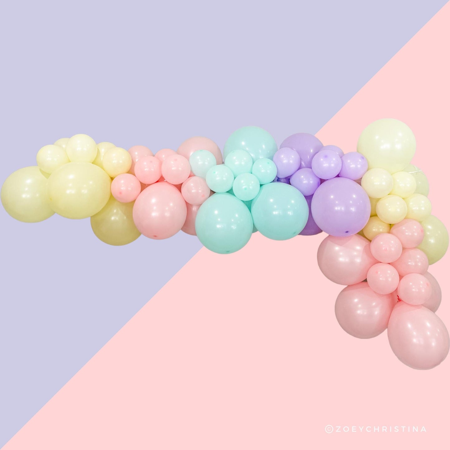Garden Party Collection Light Pastel Theme Balloon Garland