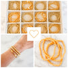 Orange and Gold Bracelet Stackable - Buildable Stacking Bracelet Unique Layered Look