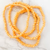 Orange and Gold Bracelet Stackable - Buildable Stacking Bracelet Unique Layered Look
