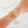 Orange and Gold Bracelet Stackable - Buildable Stacking Bracelet Unique Layered Look