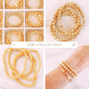 Orange and Gold Bracelet Stackable - Buildable Stacking Bracelet Unique Layered Look