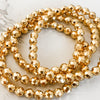 Orange and Gold Bracelet Stackable - Buildable Stacking Bracelet Unique Layered Look