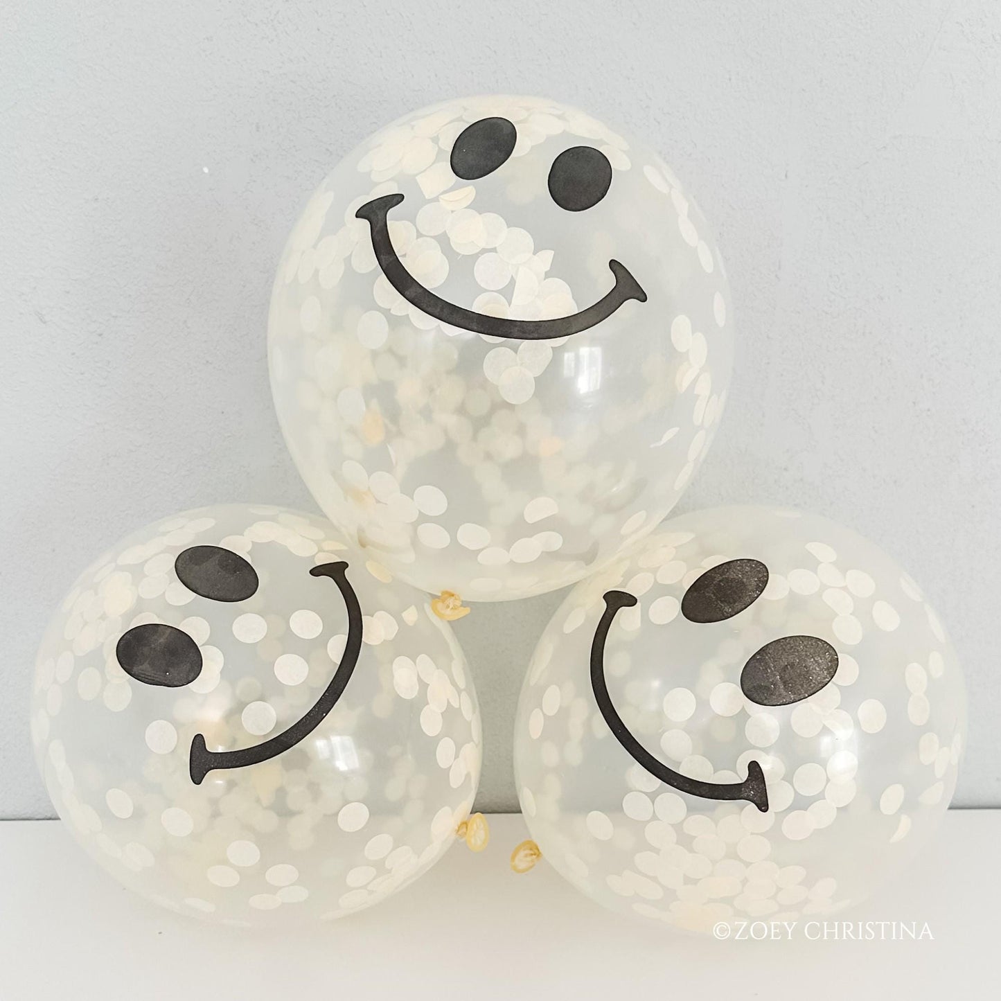 Happy Dude Smiley Balloon Garland – Yellow, White & Black Party Balloon Kit