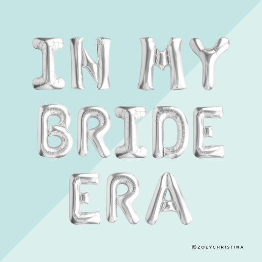Bachelorette Party Balloon Kit – "IN MY BRIDE ERA" Statement Backdrop