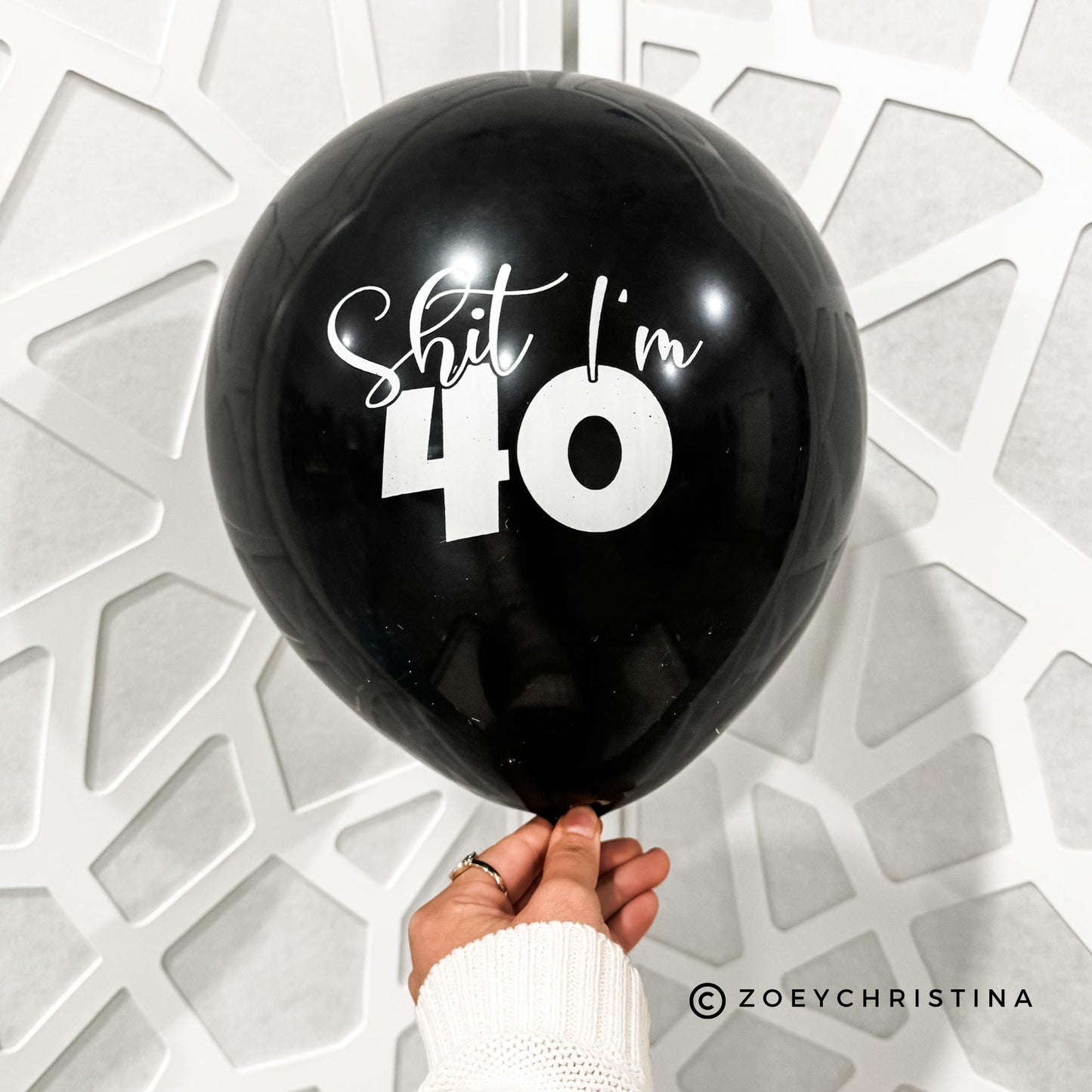 Funny 40th Birthday Balloons – "SHIT I'M 40" Latex in Multiple Colors