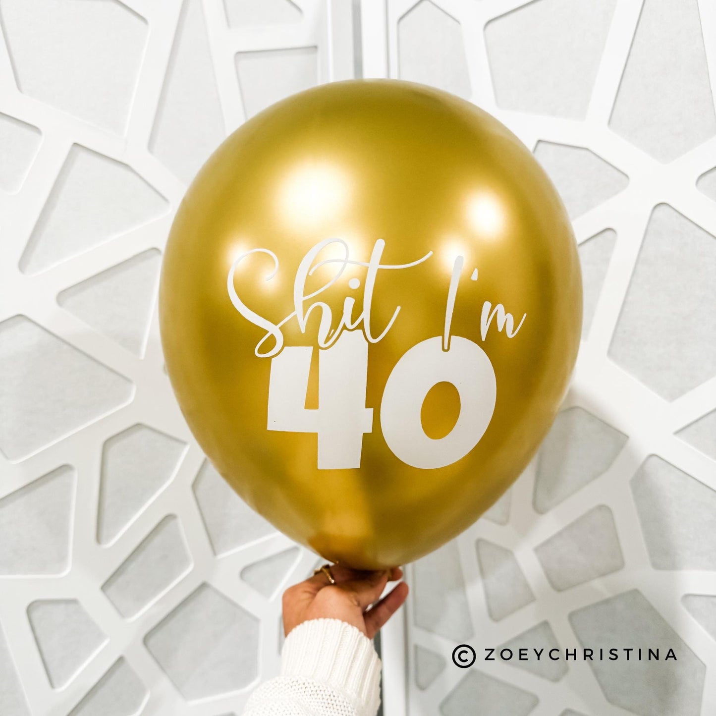 Funny 40th Birthday Balloons – "SHIT I'M 40" Latex in Multiple Colors