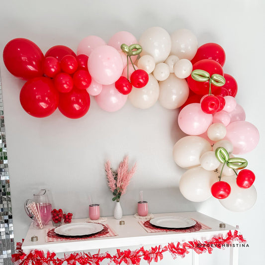 Cherry-Themed Balloon Garland Kit – Sweet Fruit Party Decoration for Birthdays & Events