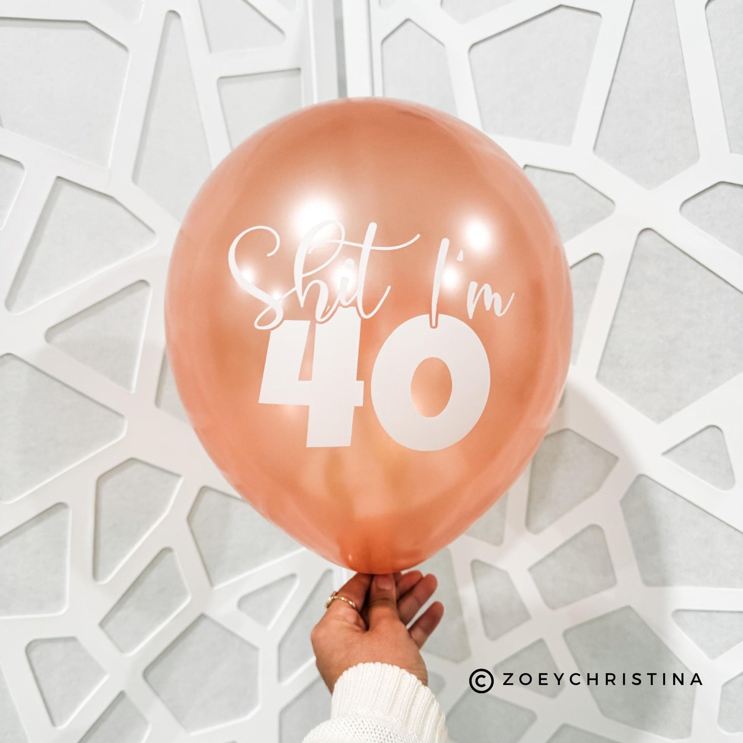Funny 40th Birthday Balloons – "SHIT I'M 40" Latex in Multiple Colors