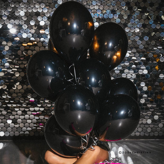 Black Latex Balloons β Pearl, Matte, or Chrome Finish
