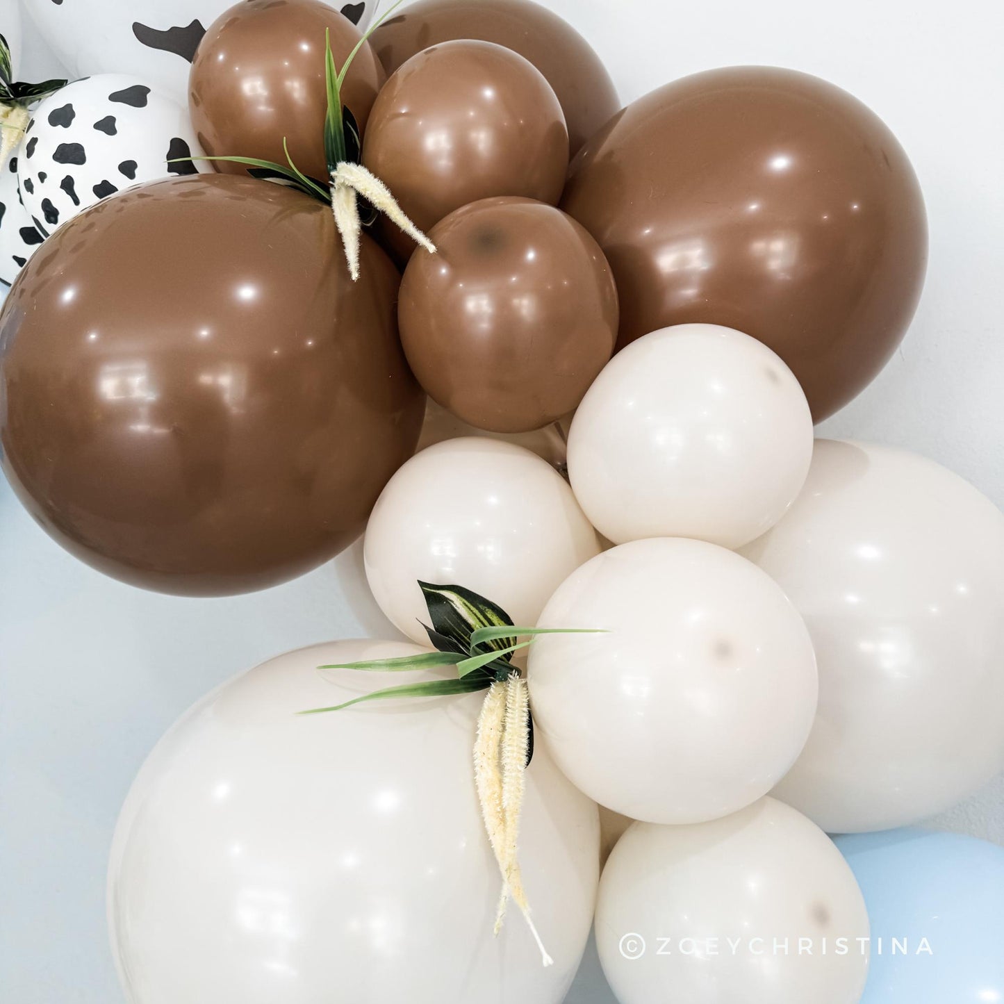 Little Cowboy Balloon Garland Kit – Western-Themed Brown & Blue Balloon Arch