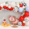 Barnyard Balloon Garland Kit – Farm-Themed Red, Blue & White Party Decor