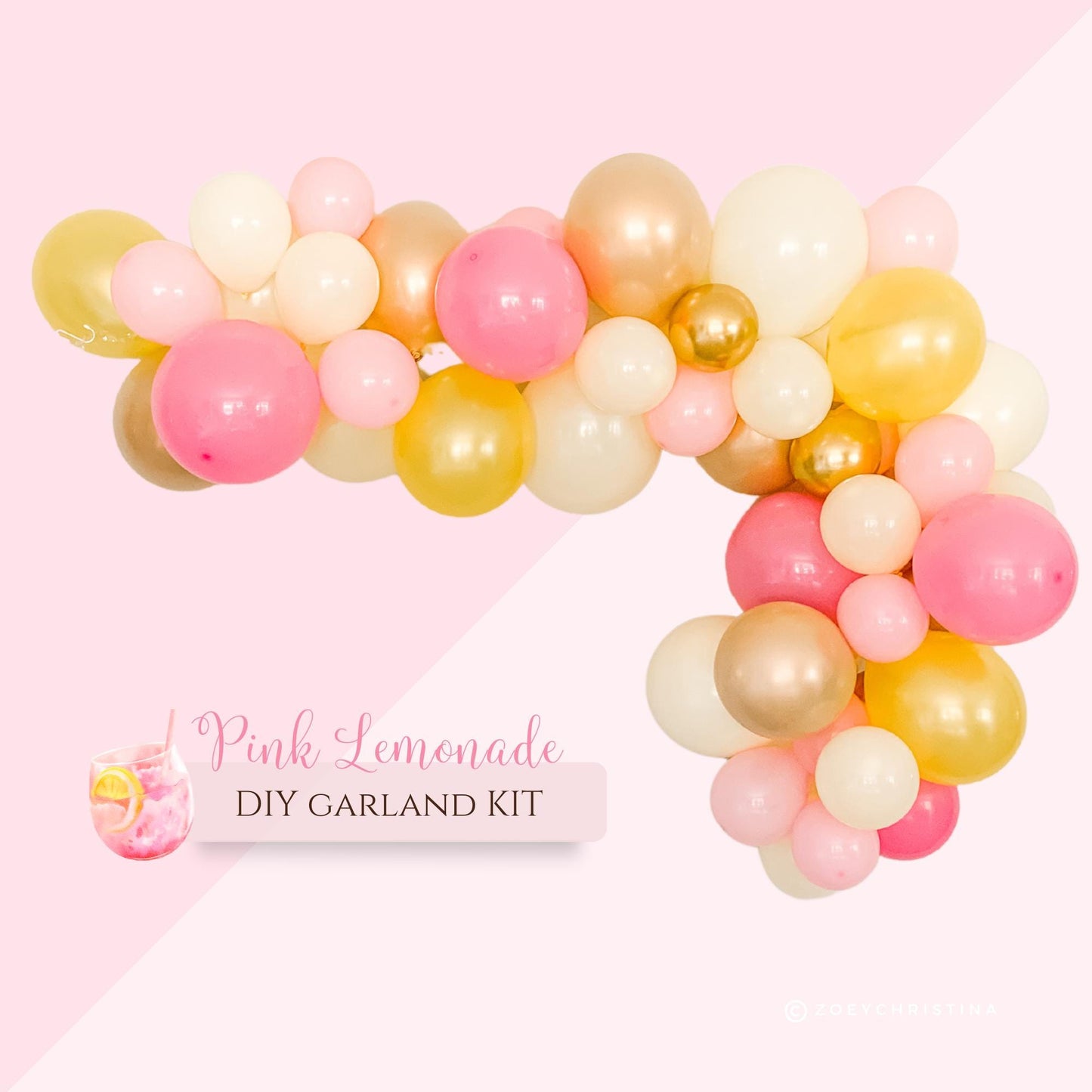 Pink Lemonade Balloon Garland Kit – Pink & Yellow Citrus Party Decor