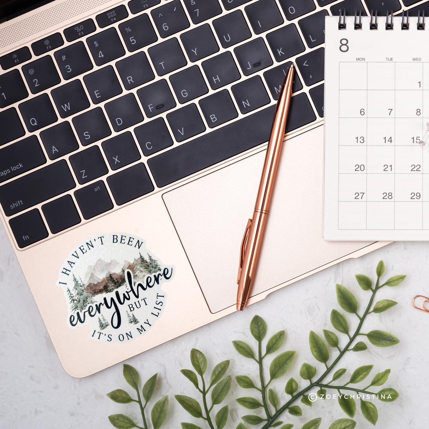 Travel Quote Vinyl Sticker – I Haven’t Been Everywhere but It’s on My List