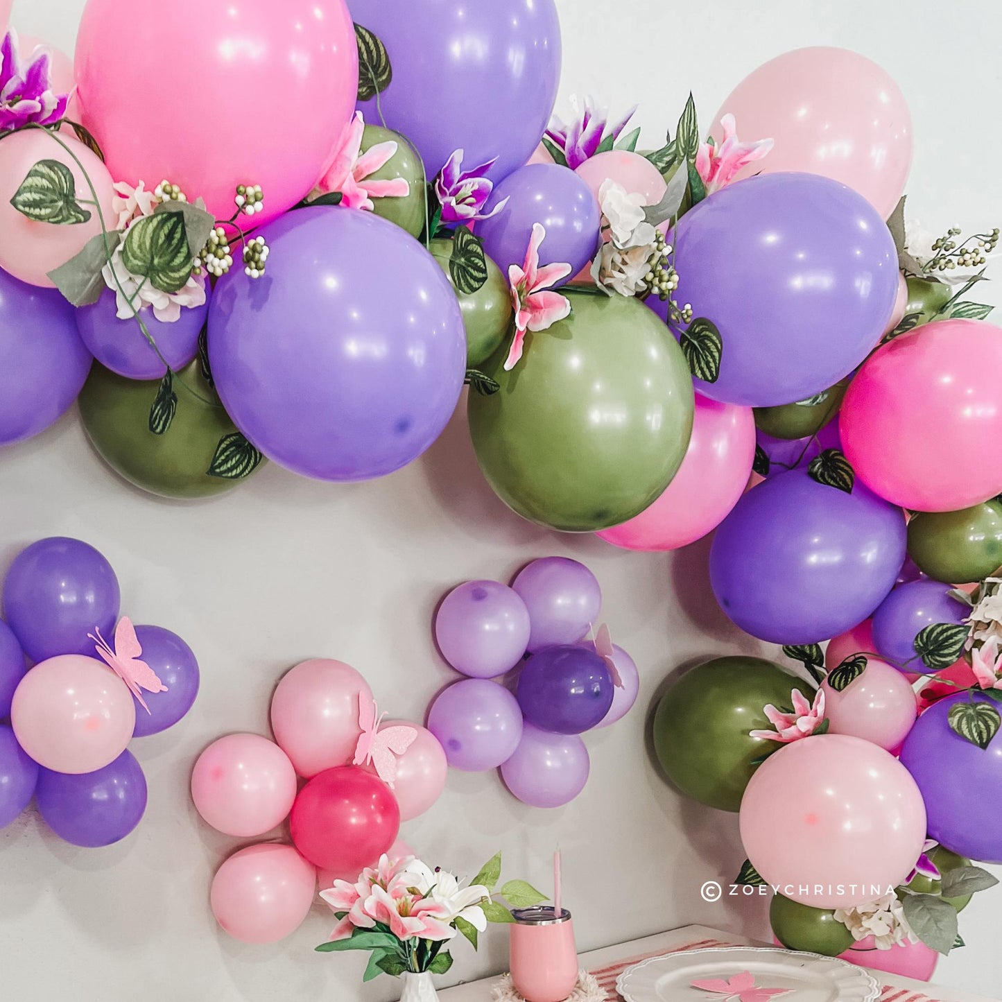 Enchanted Garden Fairycore Balloon Garland Kit Party Decorations - Fairy Birthday Party Supplies - Spring Bridal Shower Brunch decor - Tea
