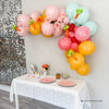 Spring-Themed Balloon Garland – Pink, Blue & Orange Easter Decor