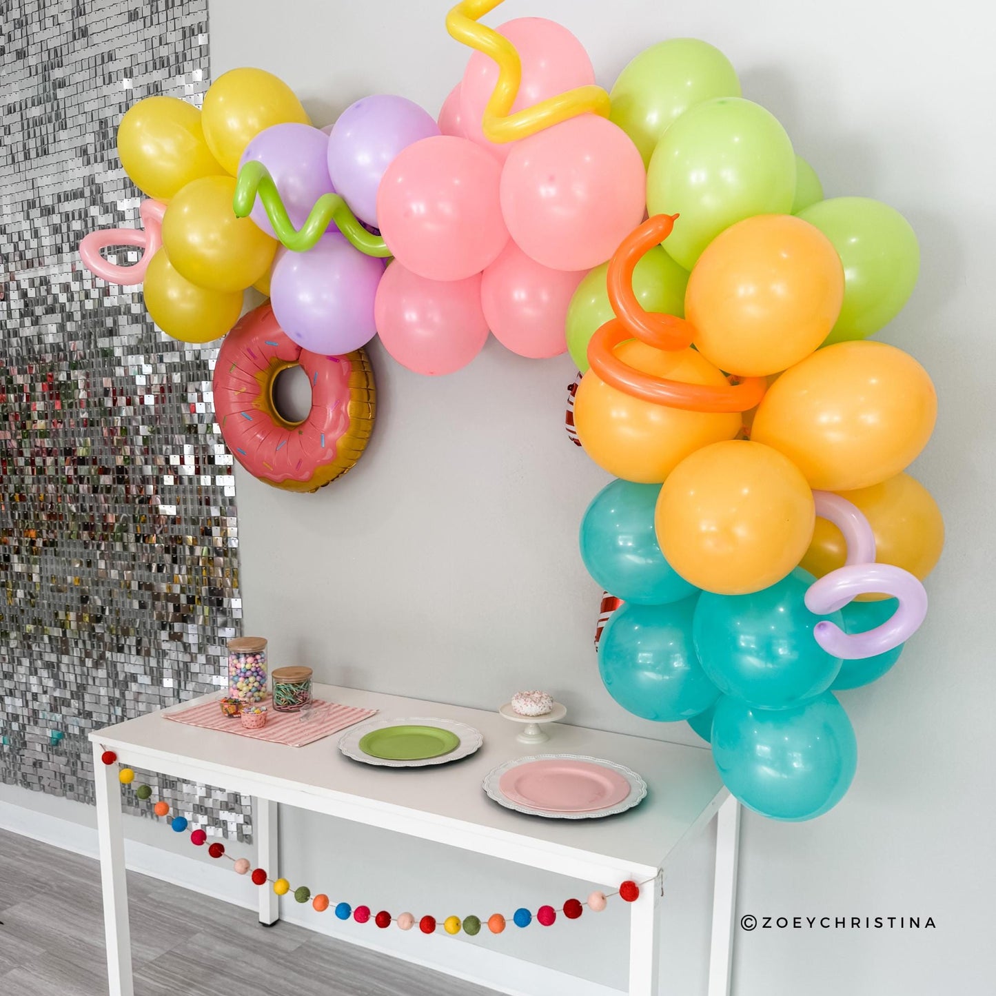 Candy themed party decorations - Wifey Land Candy-Themed Balloon Garland Kit – Colorful for Bachelorette, Kids’ Birthdays, Baby Showers