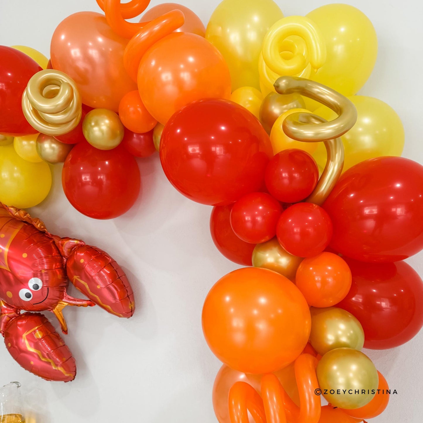 Lobster crawfish boil Themed Balloon Garland Kit, Summer BBQ seafood decor, Birthday Balloon supplies diy party Accessories decorations