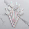 Pickleball Paper decorations Drinking Straws – Pickle ball team Paddle Ball Drink Stirrers | Sports Sporty Girly Birthday party decor