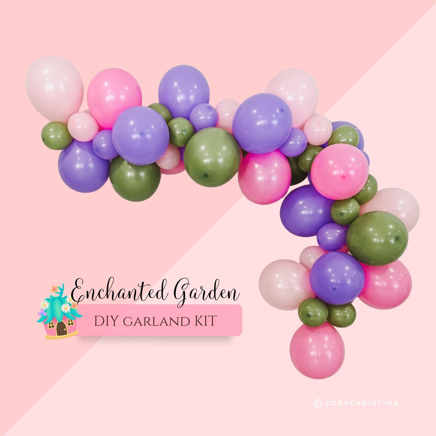 Enchanted Garden Fairycore Balloon Garland Kit Party Decorations - Fairy Birthday Party Supplies - Spring Bridal Shower Brunch decor - Tea