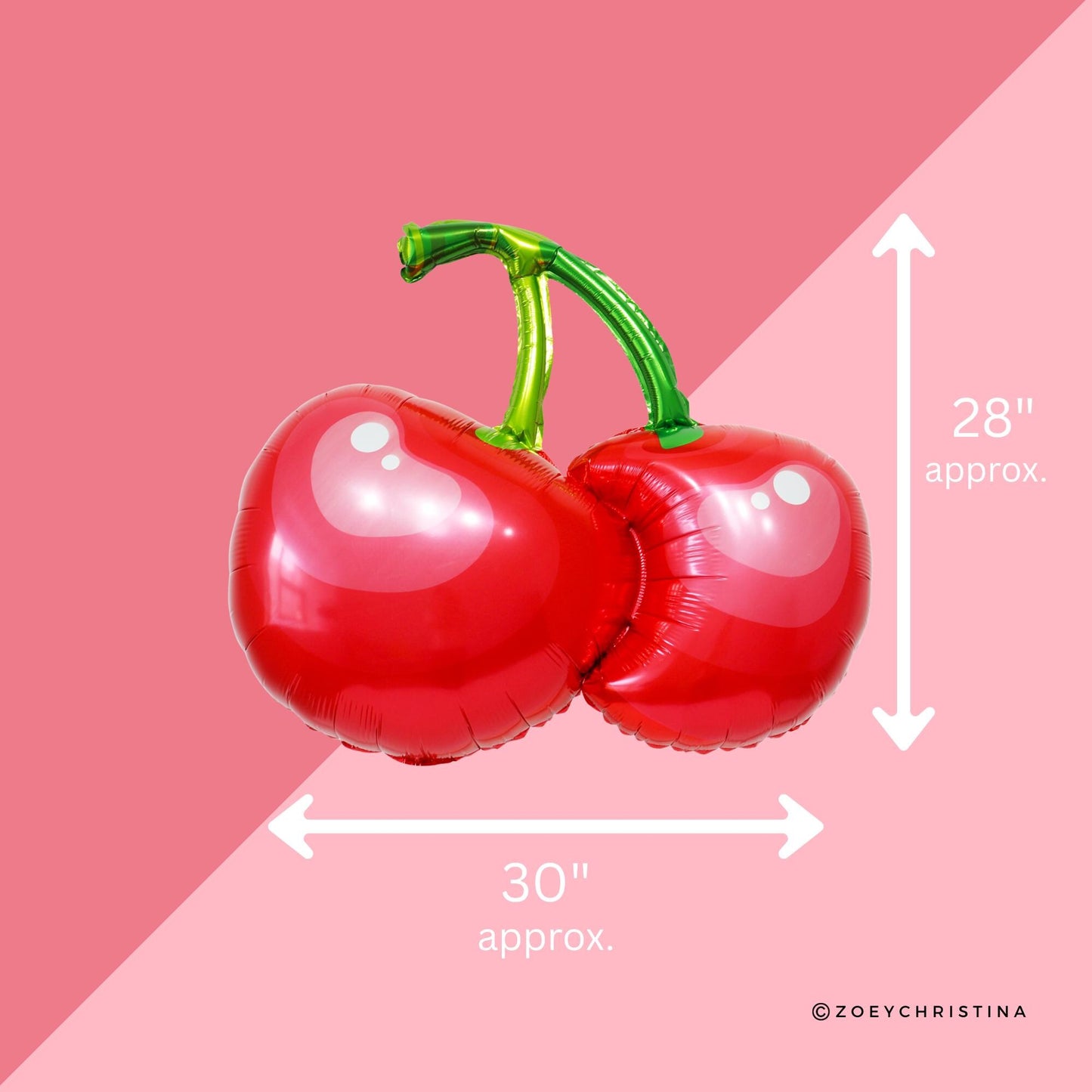Cherry Foil Balloon - She's the cherry on top - Sweet One Fruit-Themed Parties, Cherry Birthday Picnic Decor Summer Celebrations - Cherries