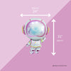 Girl Astronaut Space foil Balloon - Moon Galaxy Birthday Party balloon decorations, Two the Moon decorations for her twinkle bday night