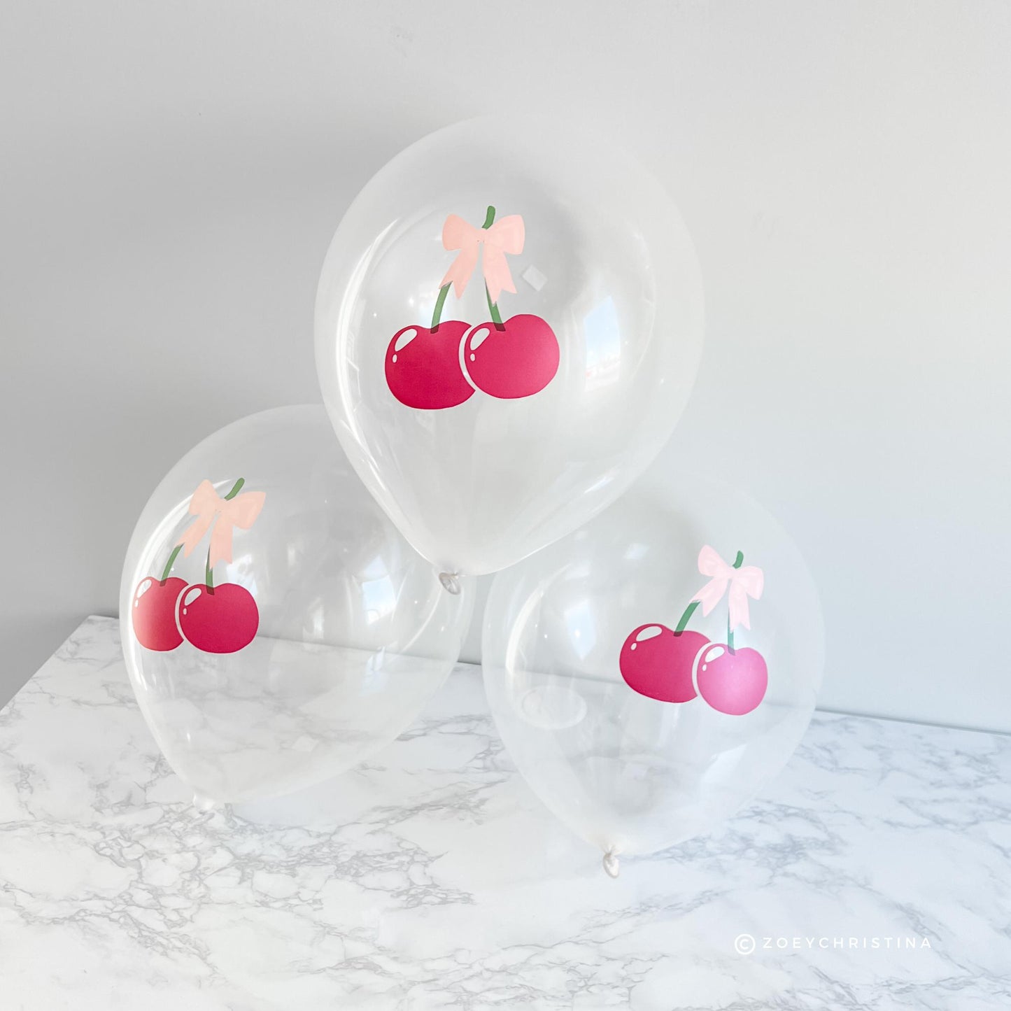 She's the Cherry on top Bridal Shower Pink Bow Coquette - Cherry Themed Balloon bouquet - for Bachelorette, Birthdays, Baby Showers