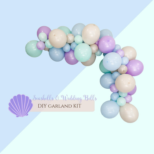 Seashells and wedding bells bachelorette party balloon banner - Bridal Shower themed decorations - Beach wedding theme - Coastal engagement