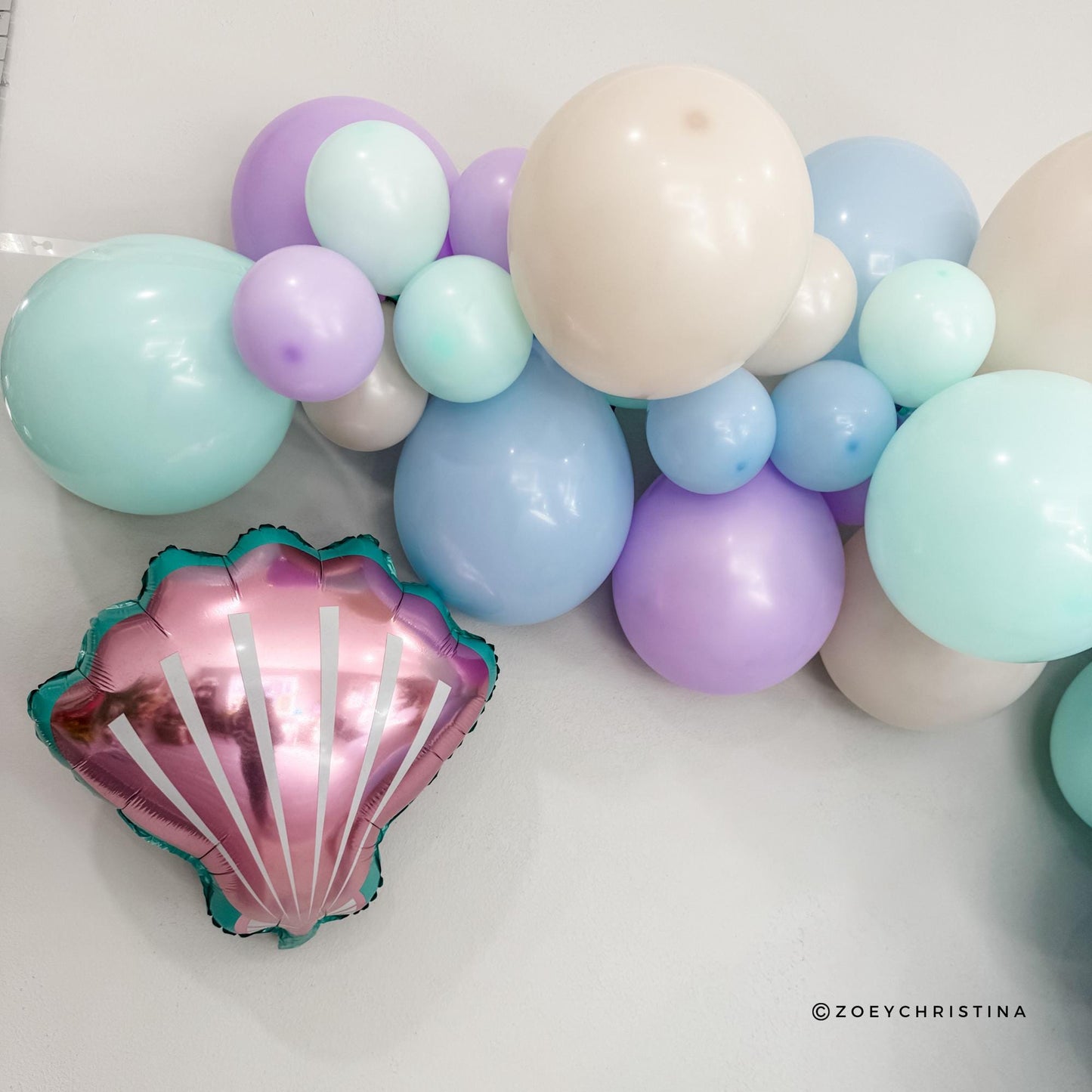 Seashells and wedding bells bachelorette party balloon banner - Bridal Shower themed decorations - Beach wedding theme - Coastal engagement