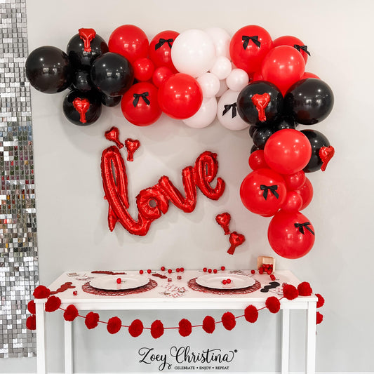 Lucky in Love Balloon Garland Kit – Casino Party Decor for Bachelorettes, Weddings, Bridal Showers & Vegas-Themed Events decorations