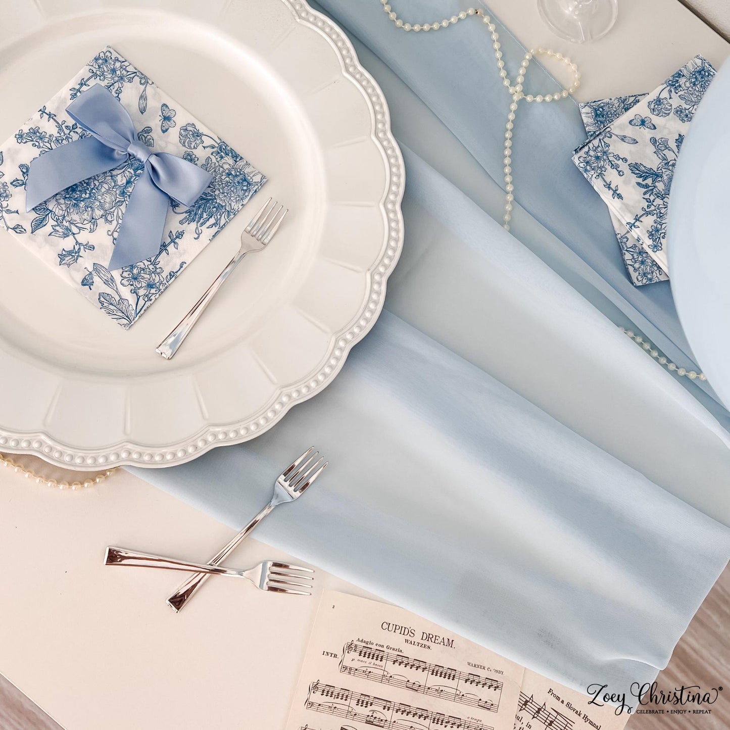 Regency-Inspired Blue Balloon Garland Kit – Pastel Blue Party Decor for High Society Themes, Bridal Showers & Garden Parties