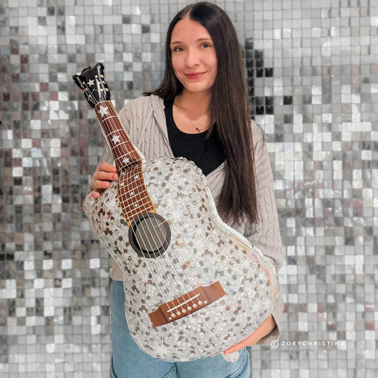 Popstar Party Decorations | Pop Star Birthday Foil Balloon - Guitar Music themed - Rockstar Party | Bachelorette & Concert-Inspired Decor