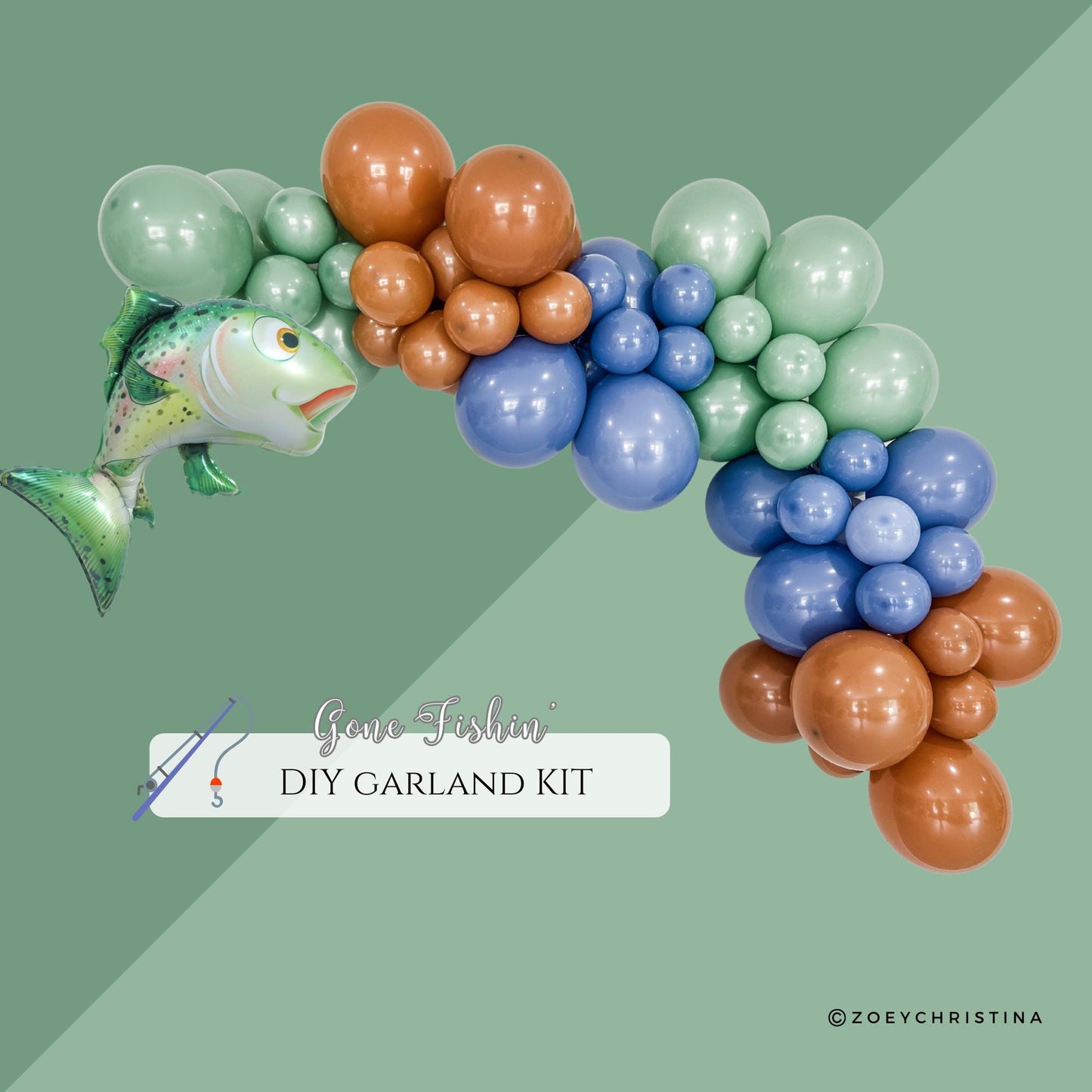 Fishing Balloon Garland Kit | Bachelor Bachelorette Party Decor | "He Took the Bait" | "O-Fish-Ally Taken" | Outdoorsy Theme