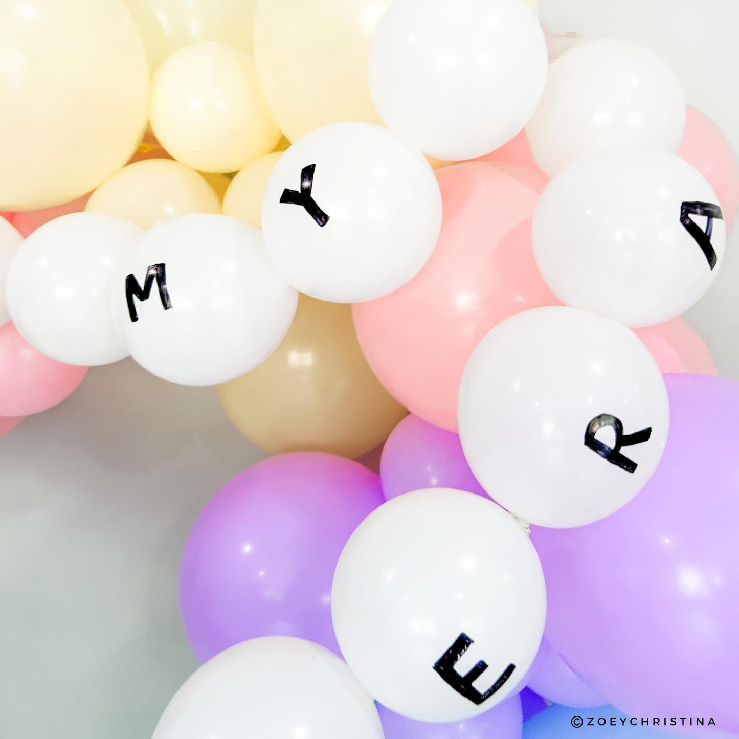 Bridal era Pastel Balloon Garland Kit with DIY Letter Beads, Friendship Bracelet Inspired Party Decor – Bachelorette, Bridal Shower Birthday