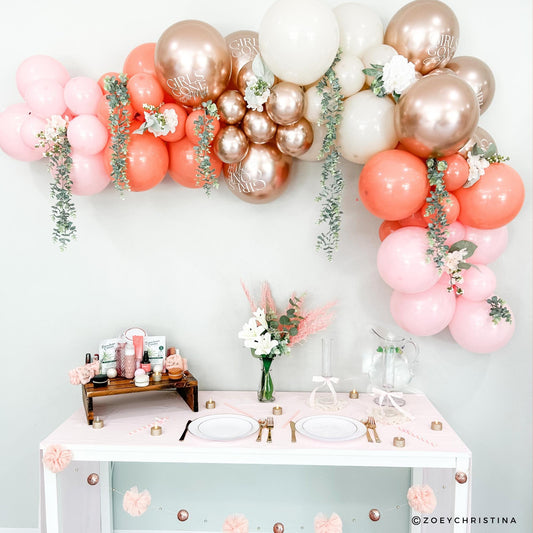 Girls Gone Mild Balloon Garland Kit – Bachelorette Party Decor in Blush & Rose Gold, Neutral Pink Balloon Arch – DIY Kit
