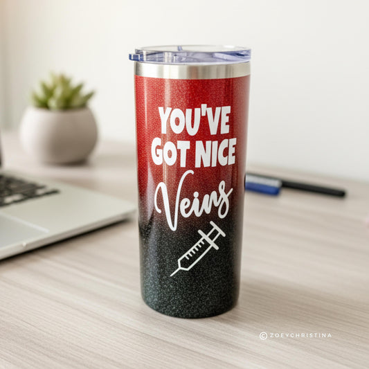 Phlebotomist Travel Tumbler: Funny Vein Humor, 16oz Stainless Steel
