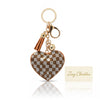 Rhinestone Heart Keychain: Sparkly Purse Charm with Tassel