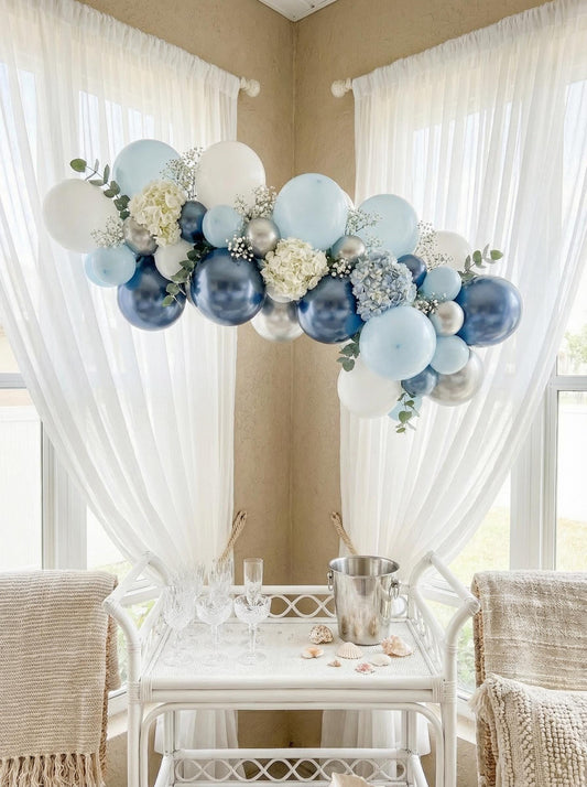 Seaside Coastal Balloon Garland Kit: Beach Party Ocean Themed Decor