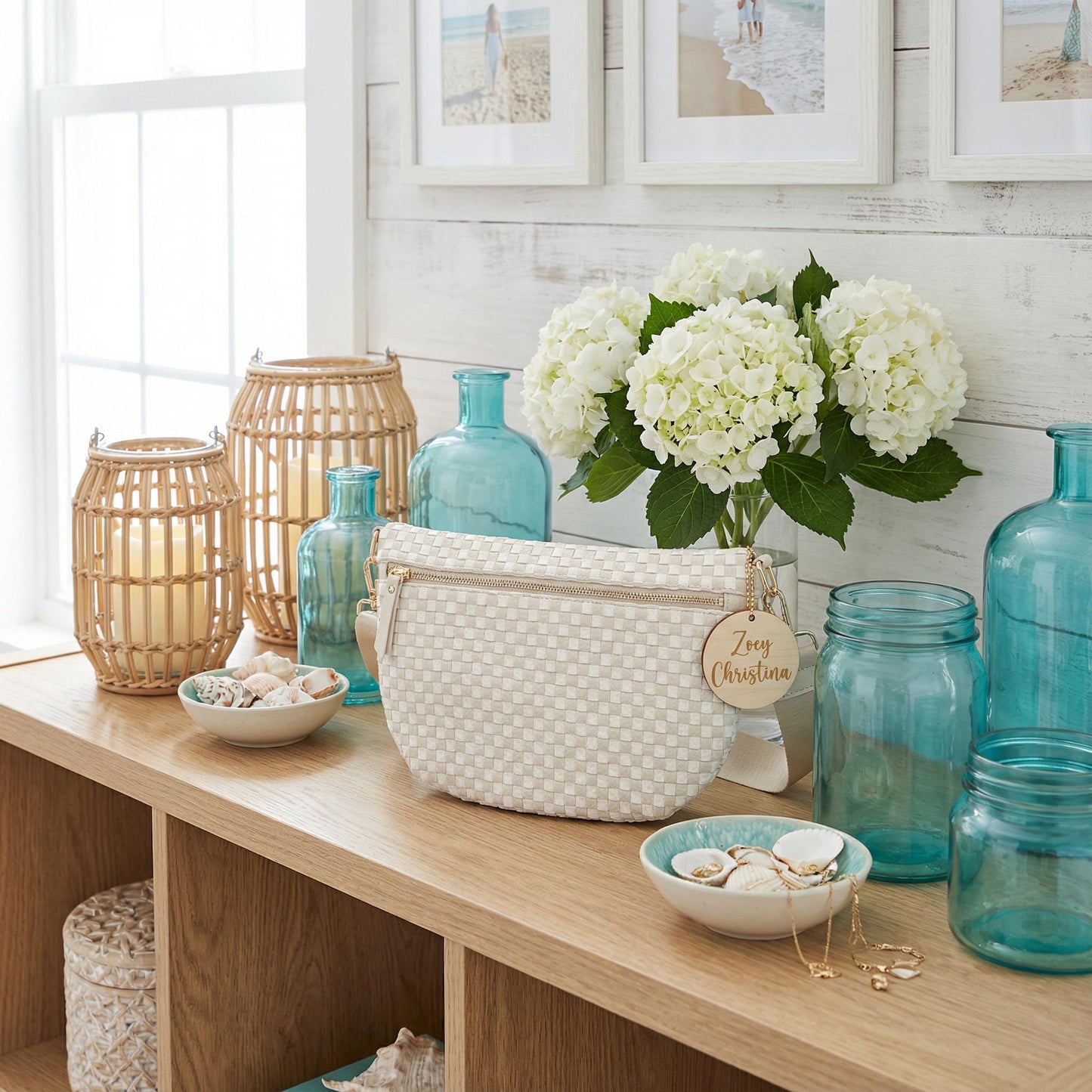 Brown Woven Crossbody Bag: Bridesmaid Gift Purse, Neutral Faux Leather Everyday style