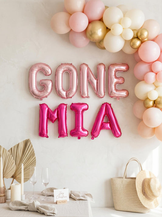 GONE MIA Bachelorette Party Balloons: Girls Trip Decor, Girls Weekend